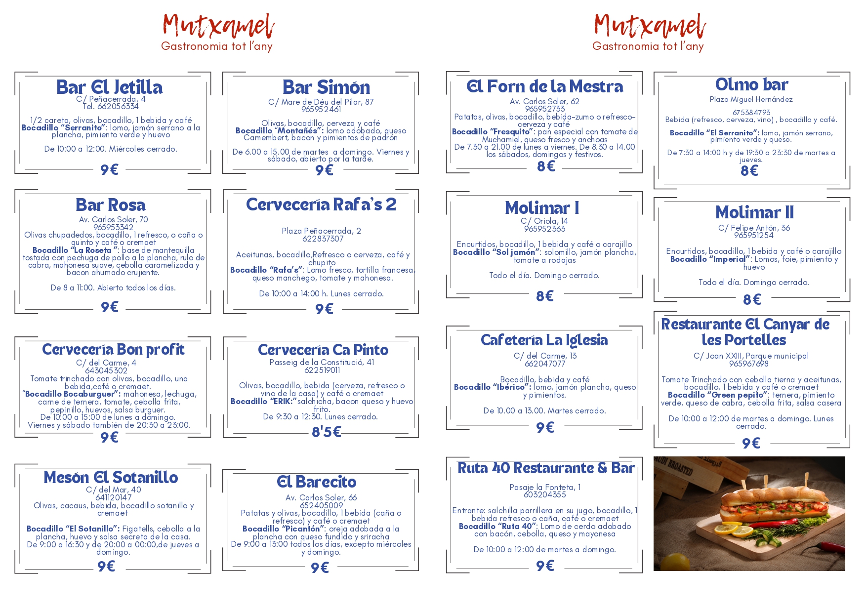 II RUTA DE LOS ALMUERZOS