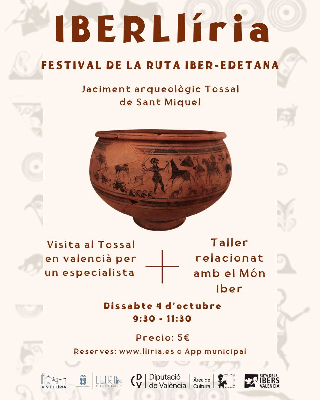 IBERLlíria: Visita al Tossal de Sant Miquel + taller relacionat amb el mon íber