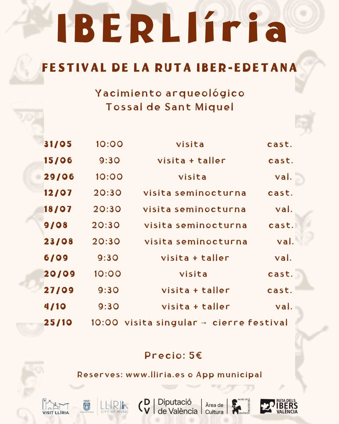 IBERLlíria: Visita al Tossal de Sant Miquel + taller relacionado con el mundo íbero