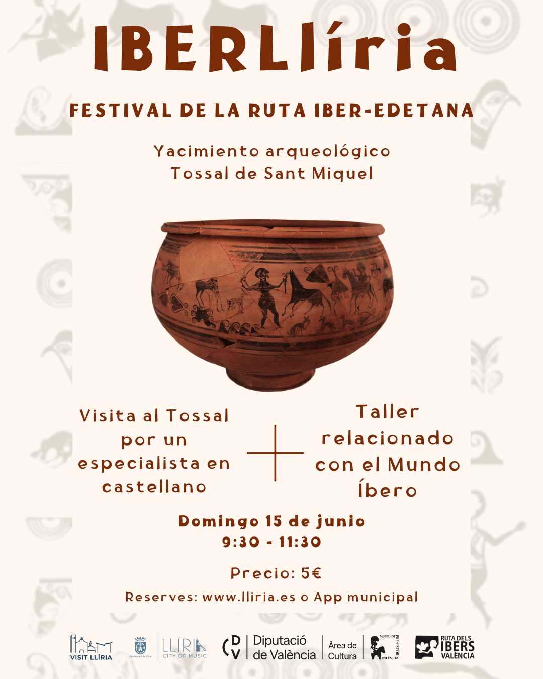 IBERLlíria: Visita al Tossal de Sant Miquel + taller relacionado con el mundo íbero