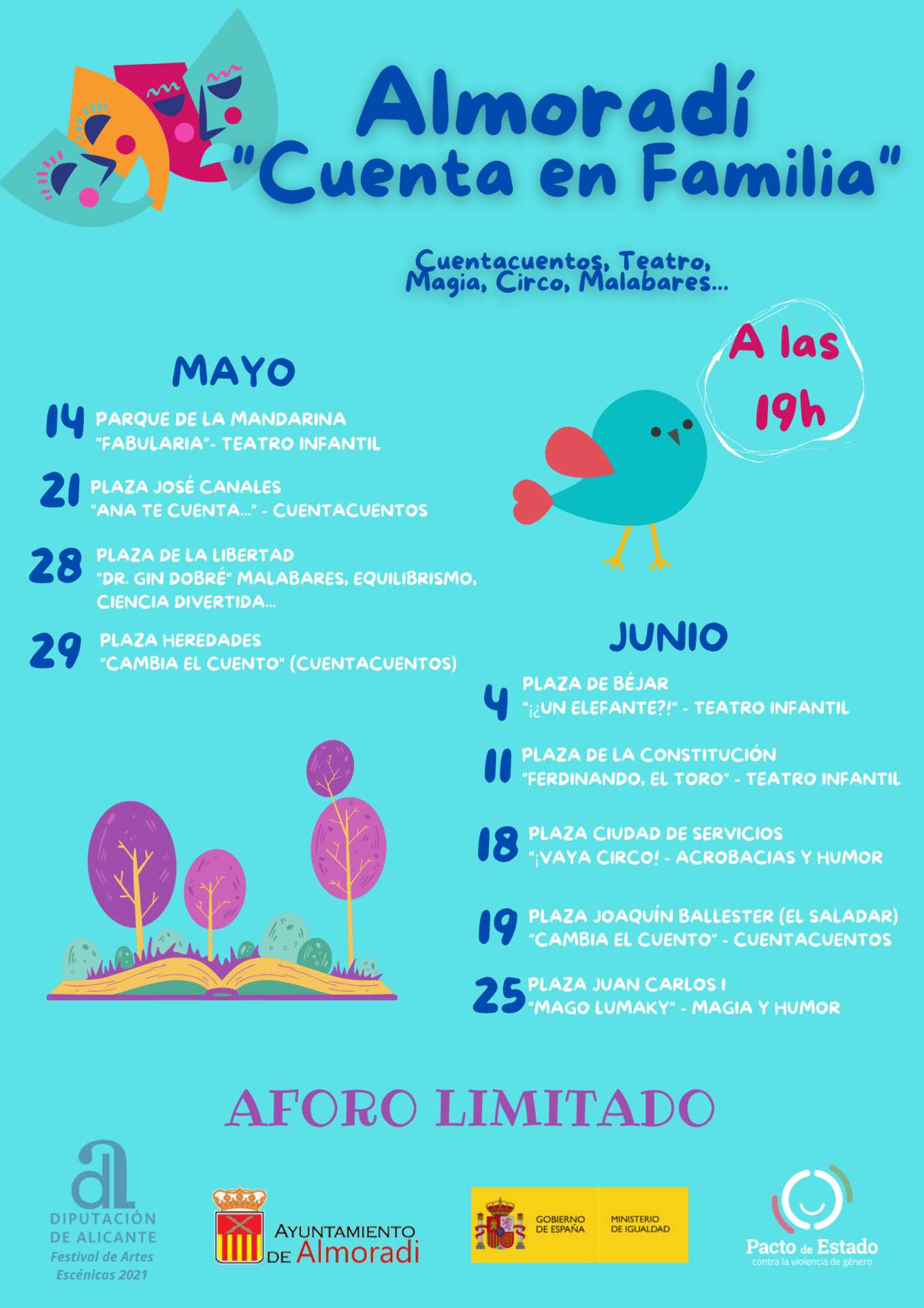 Programación de Animación Infantil en Plazas y Parques de Almoradí