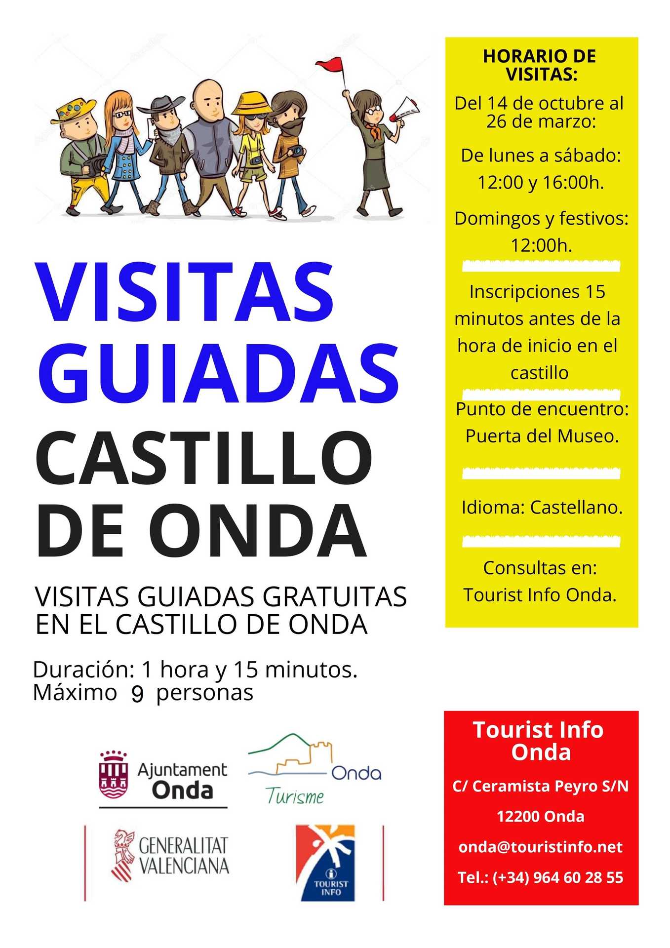 VISITES GUIADES GRATUITES EN EL CASTELL D'ONDA