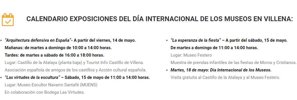 TOURIST INFO VILLENA