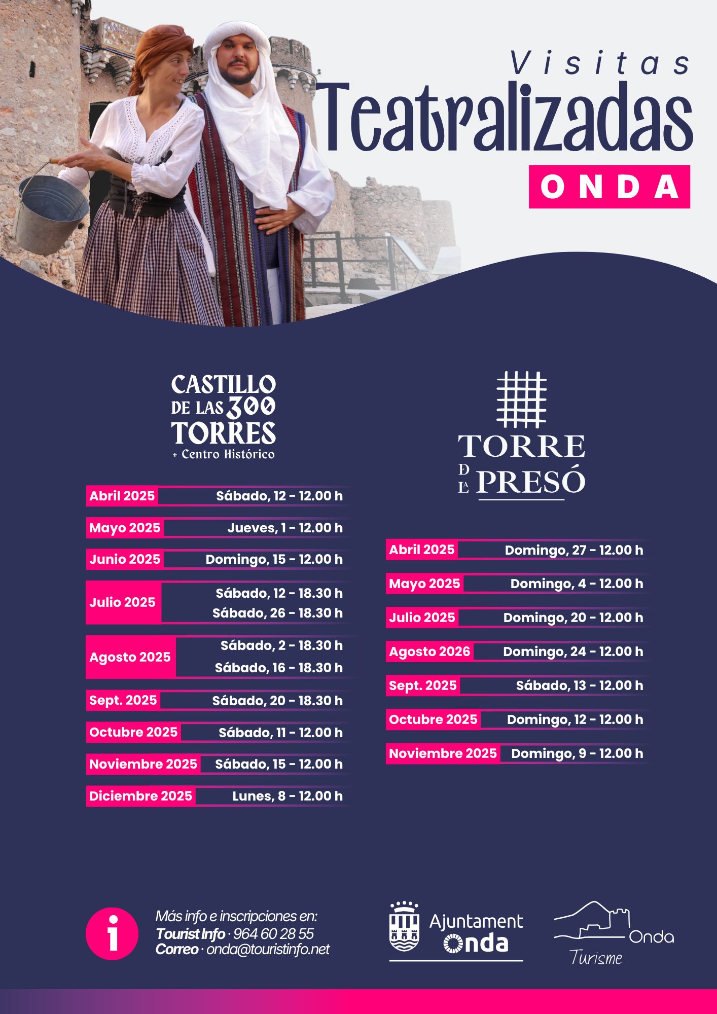 Visitas teatralizadas al Castell d'Onda y Torre de la Presó