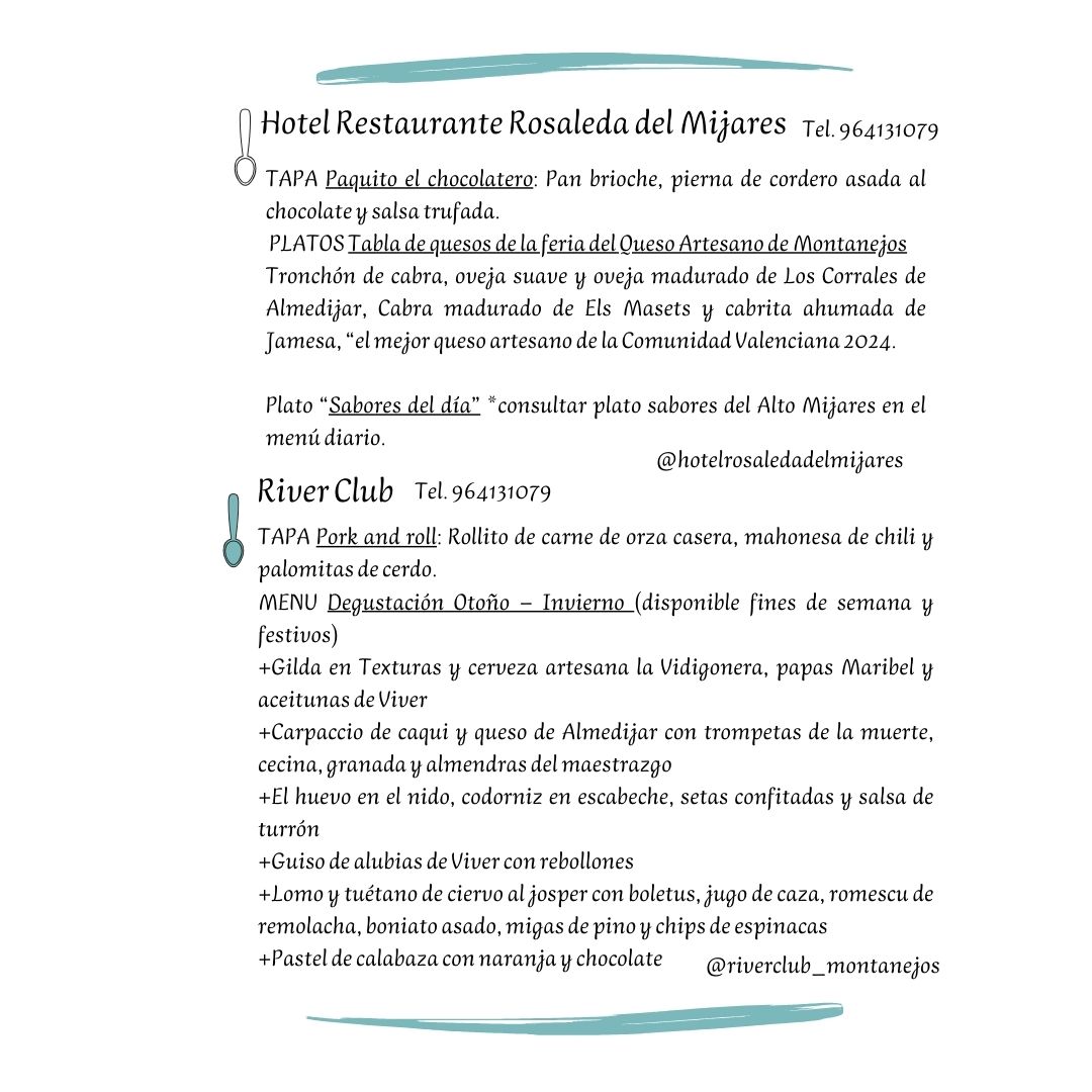 SABORES DEL ALTO MIJARES.  I Jornadas de gastronomía tradicional y productos de la tierra