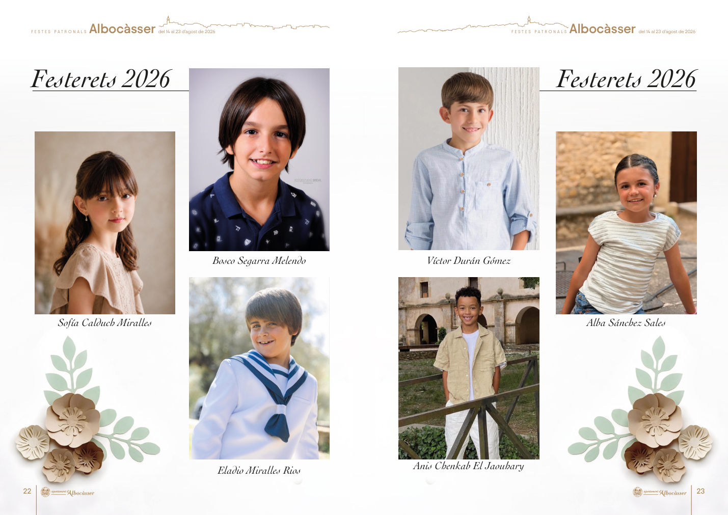 FIESTAS PATRONALES DE ALBOCASSER 2026