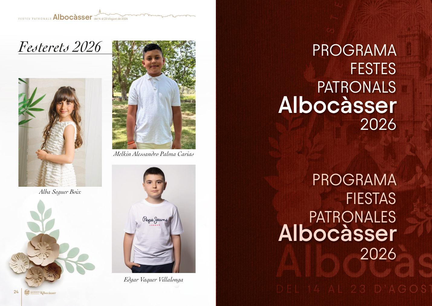 FIESTAS PATRONALES DE ALBOCASSER 2026