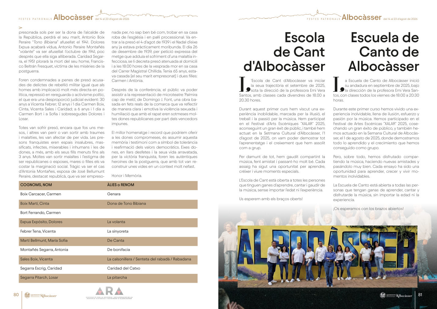 FIESTAS PATRONALES DE ALBOCASSER 2026
