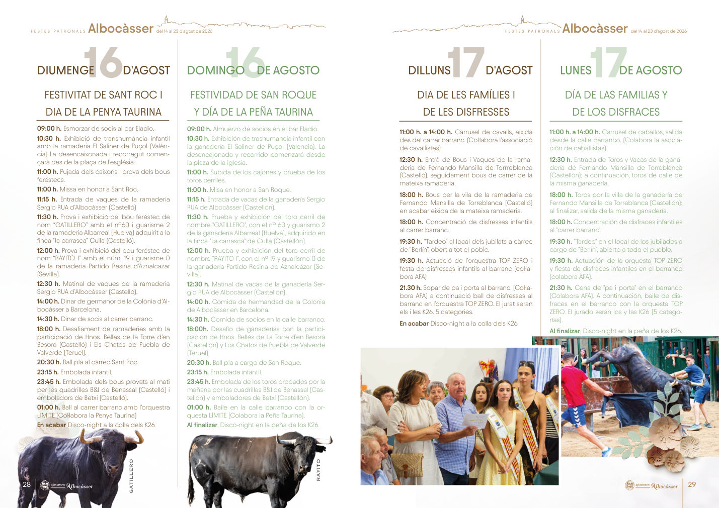 FIESTAS PATRONALES DE ALBOCASSER 2026