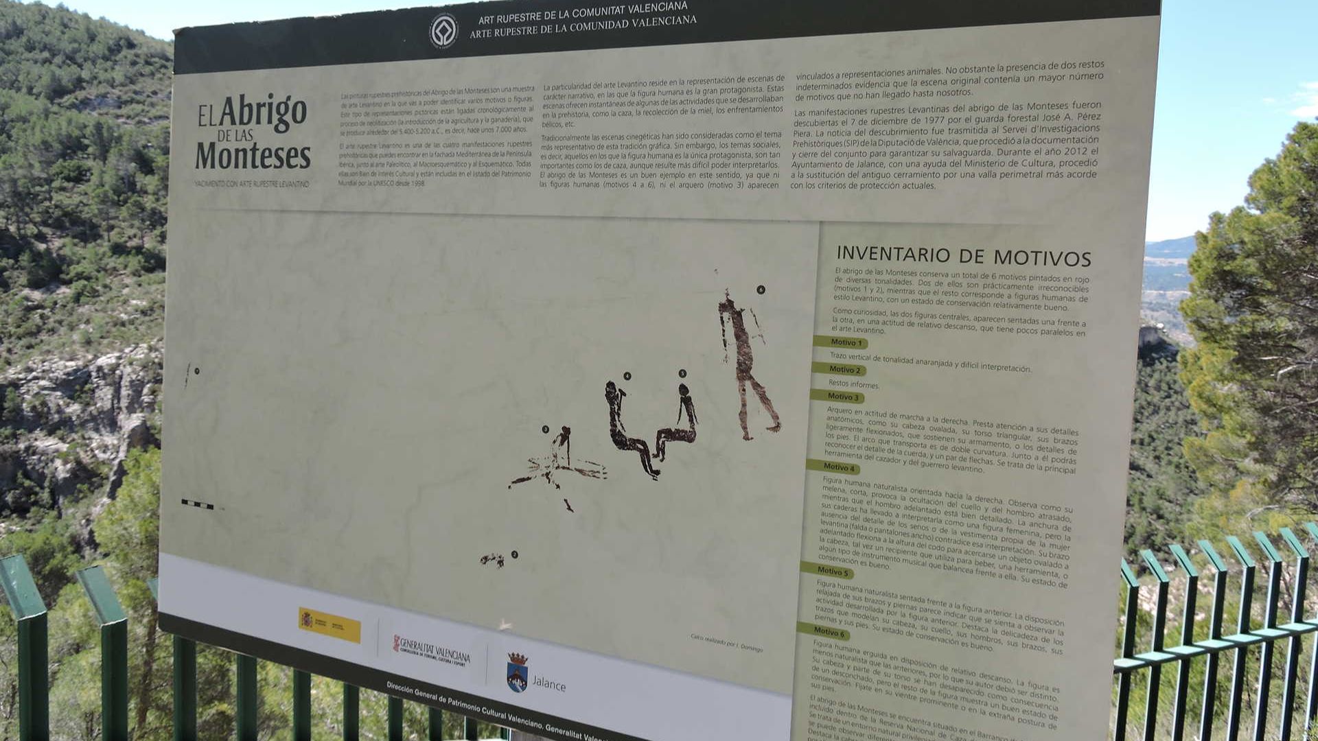 Pinturas rupestres del abrigo de las Monteses Jalance