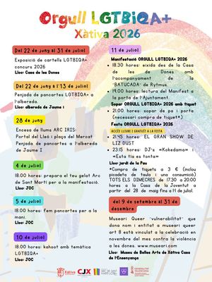 Orgull LGTBIQA+ Xàtiva 2026