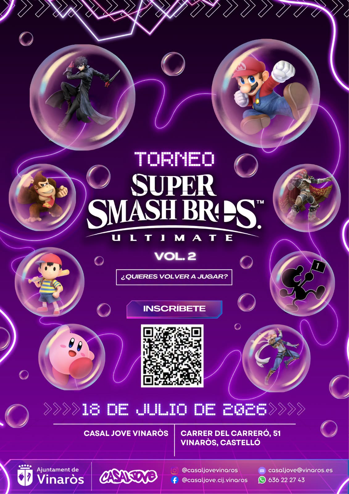 TORNEO DE SUPER SMASH BROS. ULTIMATE Vinaròs 2026