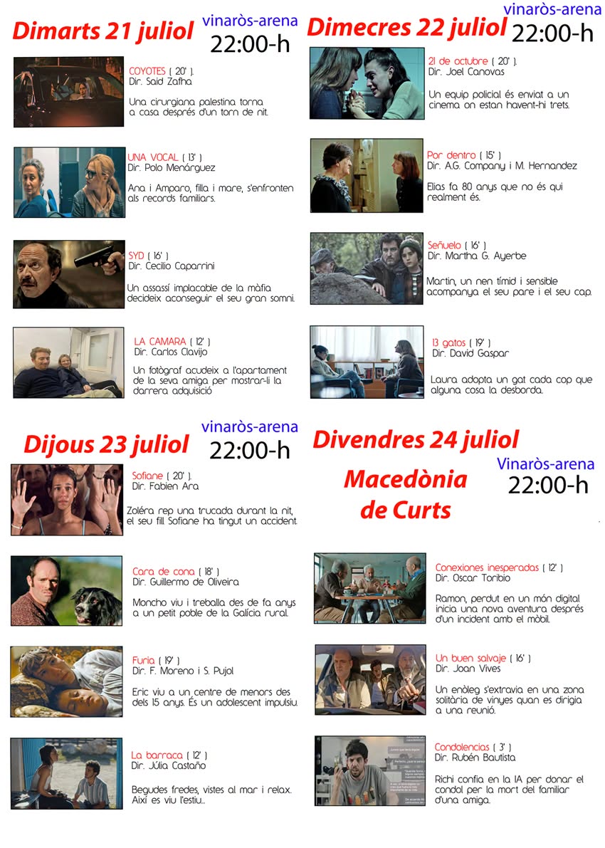 FESTIVAL INTERNACIONAL DE CORTOMETRAJES - AGUSTÍ COMES DE VINARÒS