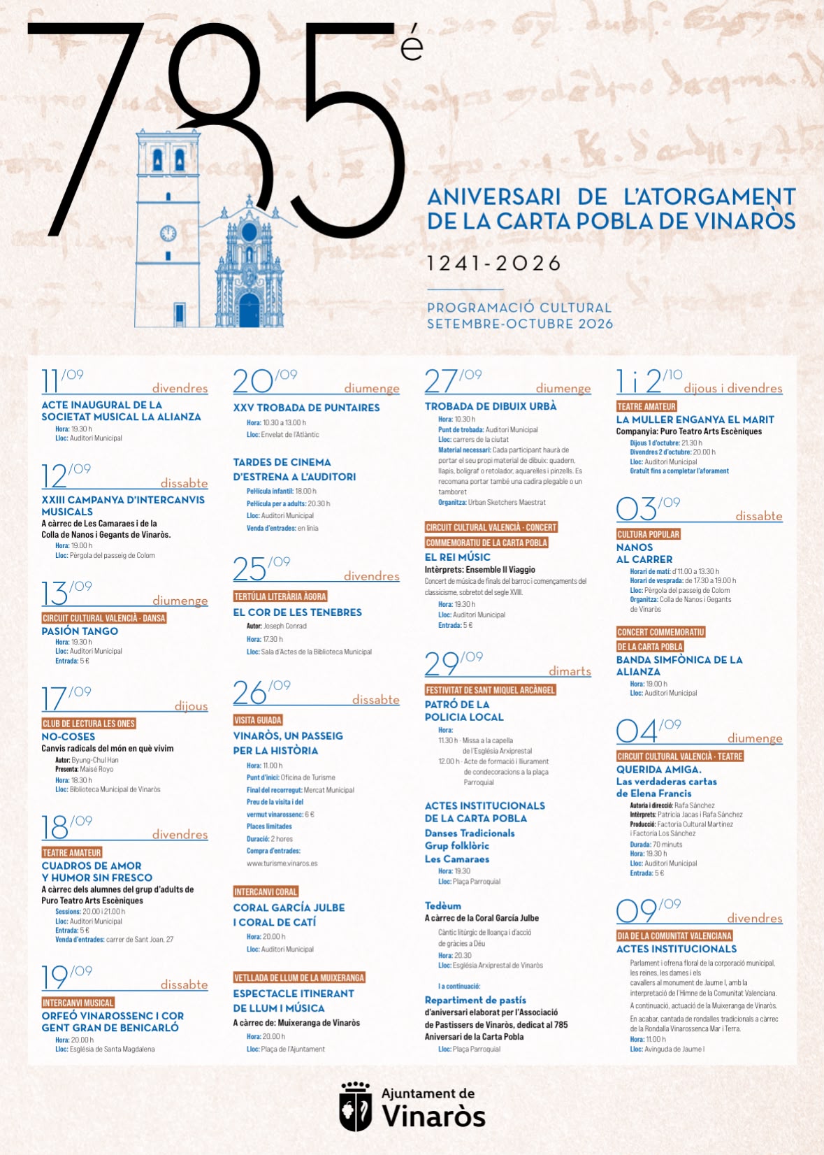 Som història, fem història - Aniversario Carta Puebla Vinaròs