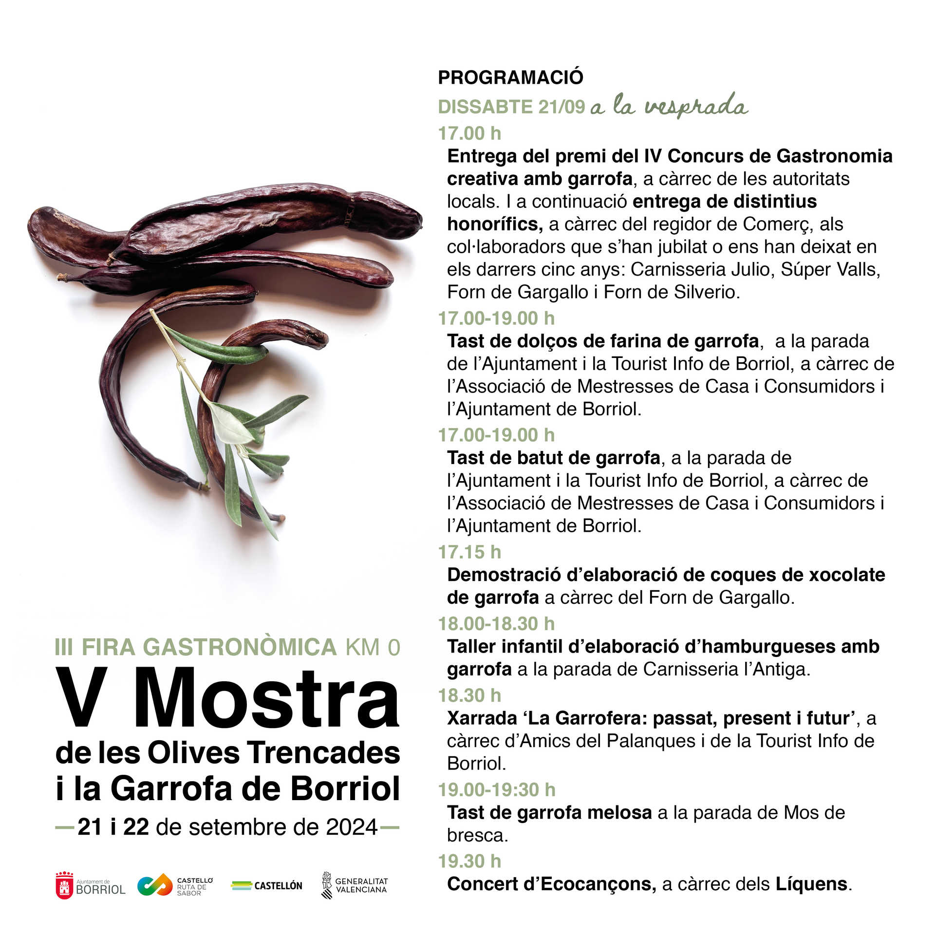 Jornadas de la oliva partida i la algarroba.
