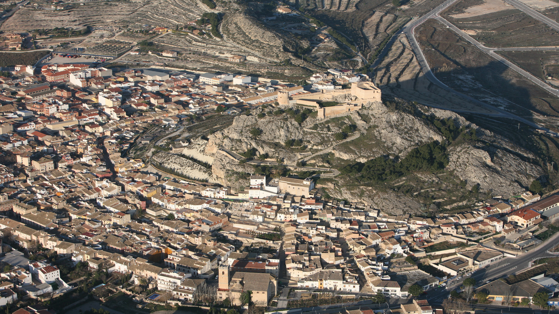 Panorámica Castillo y Murallas de Castalla