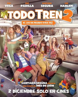 Cinema in the street. “Full train 2: yes, it has passed them again”. Benissa