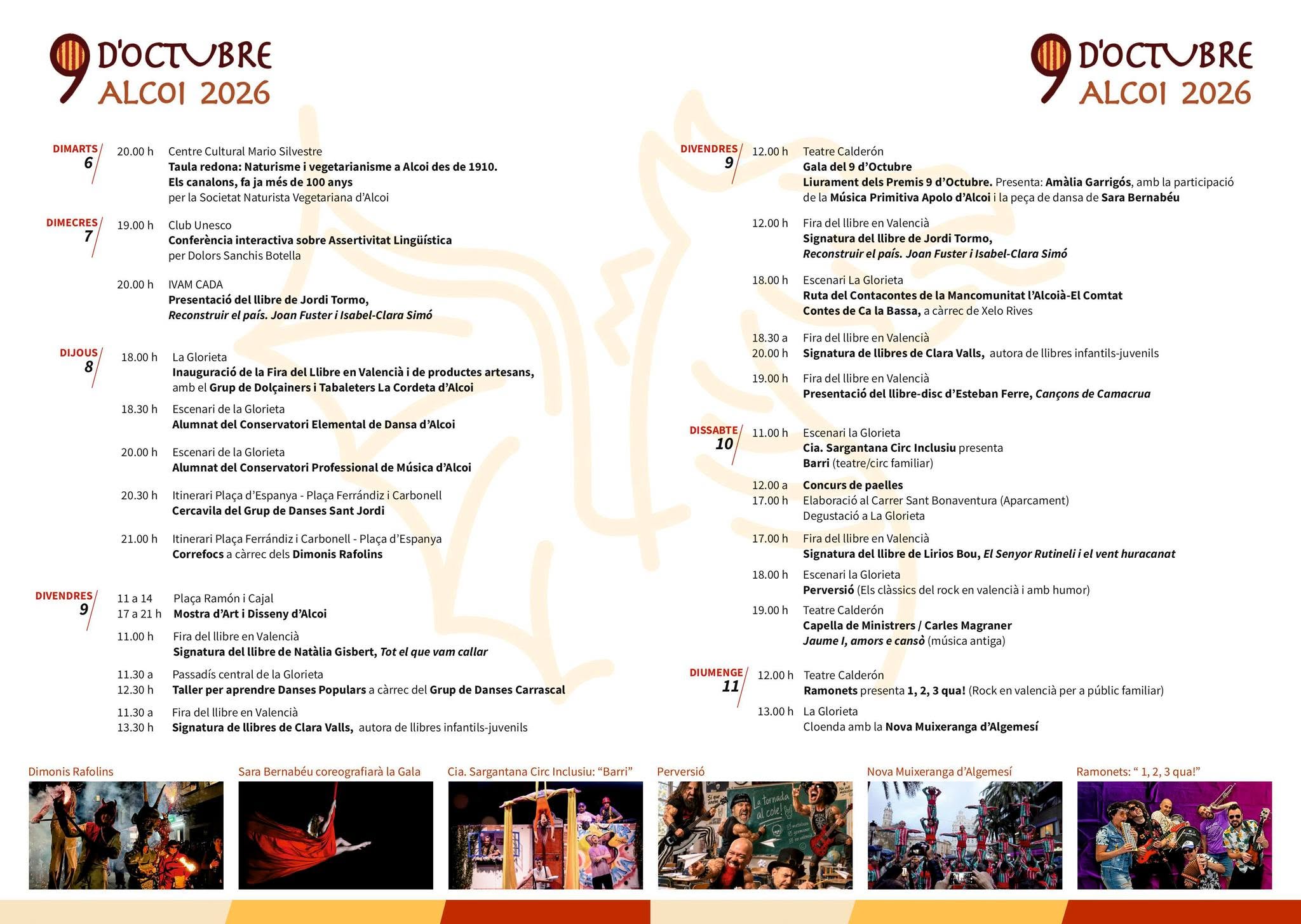 Programa de Actividades 9 de Octubre Alcoi