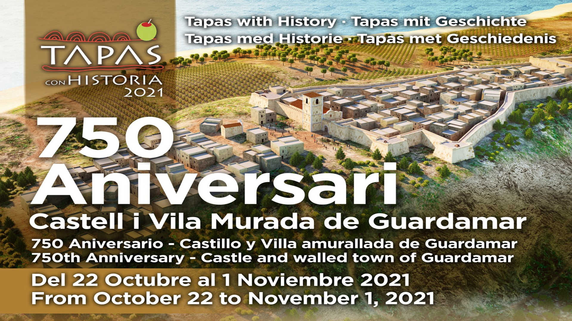 TAPAS CON HISTORIA GUARDAMAR. 750 ANIVERSARI CASTELL I VILA MURADA