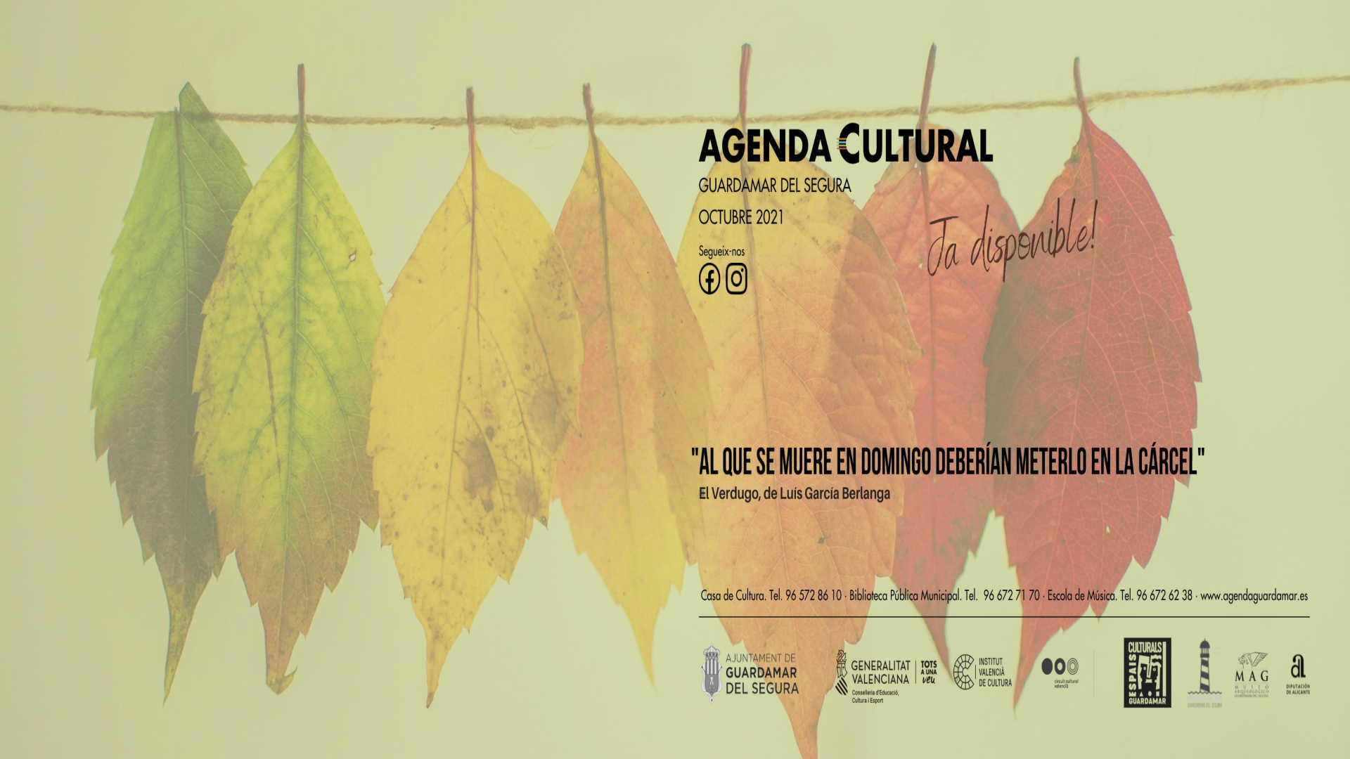 AGENDA CULTURAL OCTUBRE 2021