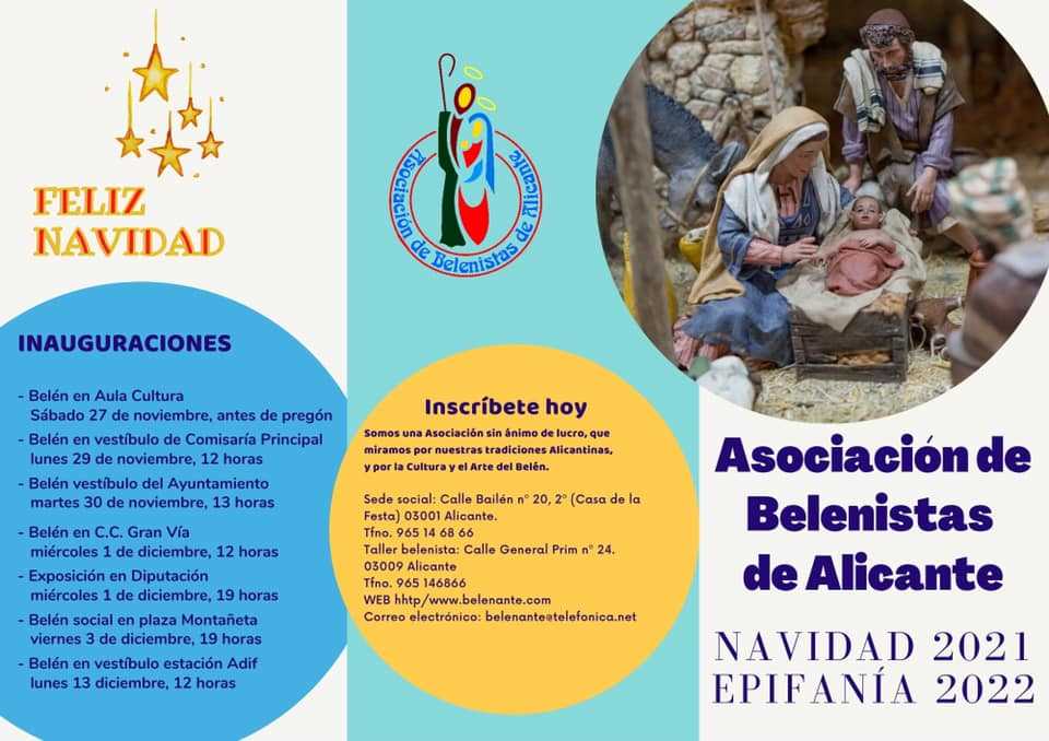 ACTOS DE LA ASOCIACIÓN DE BELENISTAS DE ALICANTE NAVIDAD 2021